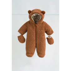 Хутряний комбінезон Teddy коричневий 68 (3-6 міс)