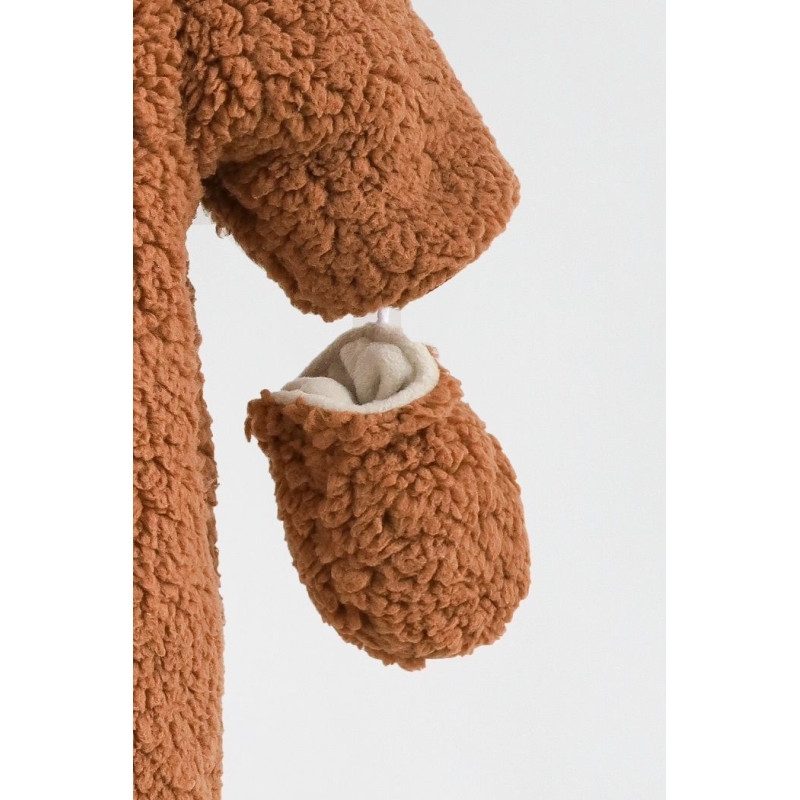 Хутряний комбінезон Teddy коричневий 80 (9-12 міс)