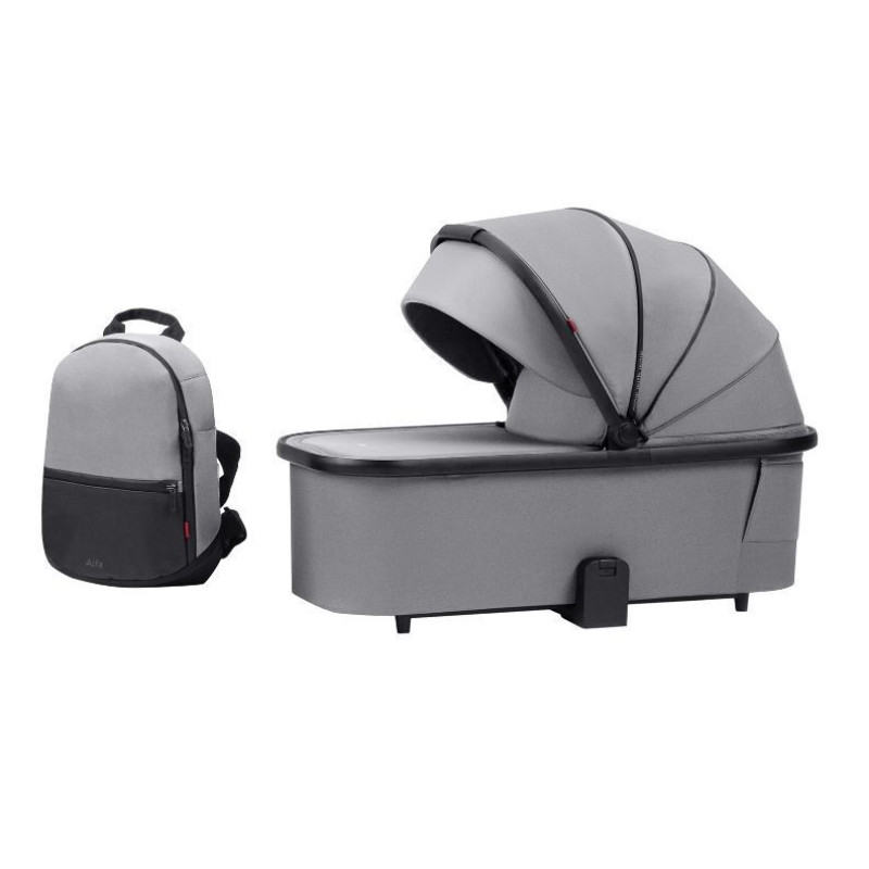 Коляска універсальна CARRELLO Alfa+ CRL-6507 (2in1) Feather Grey /1/