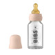 Скляна дитяча пляшечка BIBS Baby Glass Bottle повний комплект 110 мл – Blush
