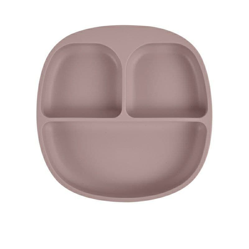 Тарілка з секціями силіконова Pale Mauve