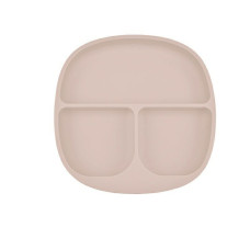 Тарілка з секціями силіконова Cream Pink