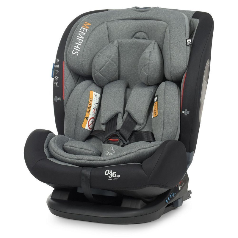 Автокрісло ElCamino ME 1093 MEMPHIS Gray Black
