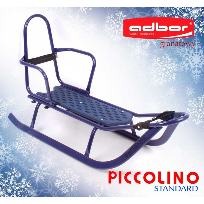 Санки Adbor Piccolino зі спинкою гранатові