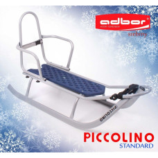 Санки Adbor Piccolino зі спинкою сині