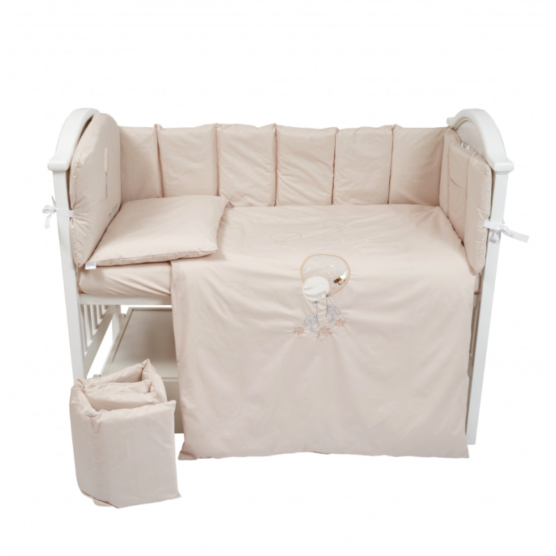 Постільний комплект 6 ел Babycentre & Twins Welcome to the world Beige