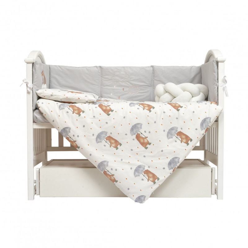 Постільний комплект 7 ел Twins Fluffy Puffy Umbrella grey