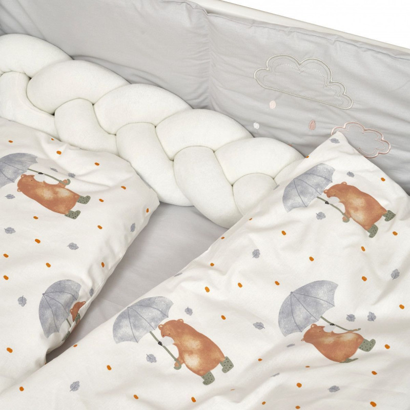 Постільний комплект 7 ел Twins Fluffy Puffy Umbrella grey