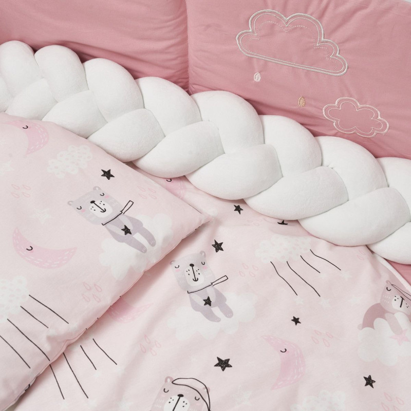 Постільний комплект 7 ел Twins Fluffy Puffy Powder pink