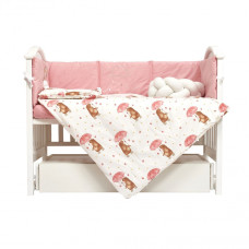 Постільний комплект 7 ел Twins Fluffy Puffy Umbrella pink