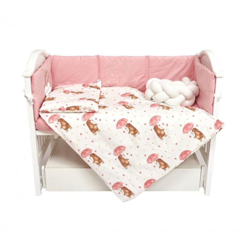 Постільний комплект 7 ел Twins Fluffy Puffy Umbrella pink