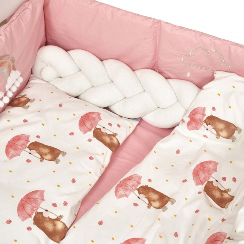 Постільний комплект 7 ел Twins Fluffy Puffy Umbrella pink