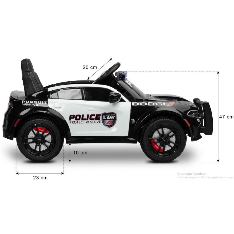 Електромобіль Caretero (Toyz) Dodge Charger Поліція White