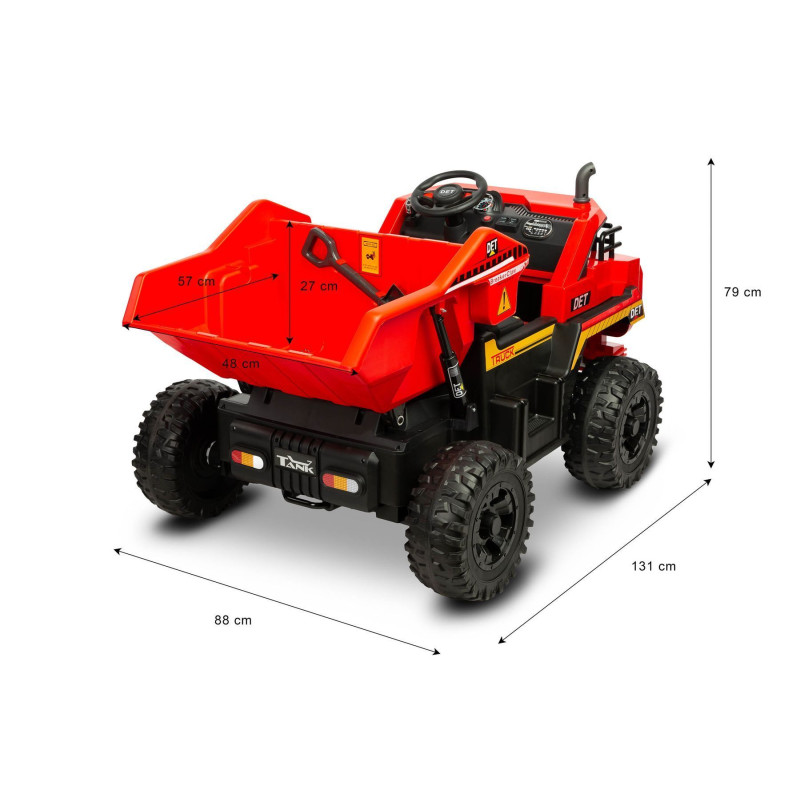Електромобіль самоскид Caretero (Toyz) Tank Red