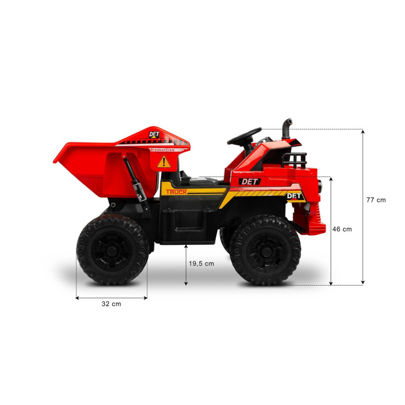 Електромобіль самоскид Caretero (Toyz) Tank Red