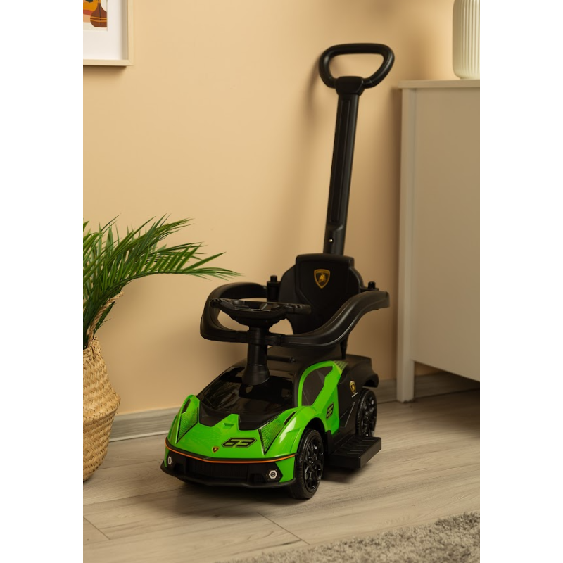 Машинка для катання Caretero (Toyz) Lamborghini Essenza Green з батьківською ручкою