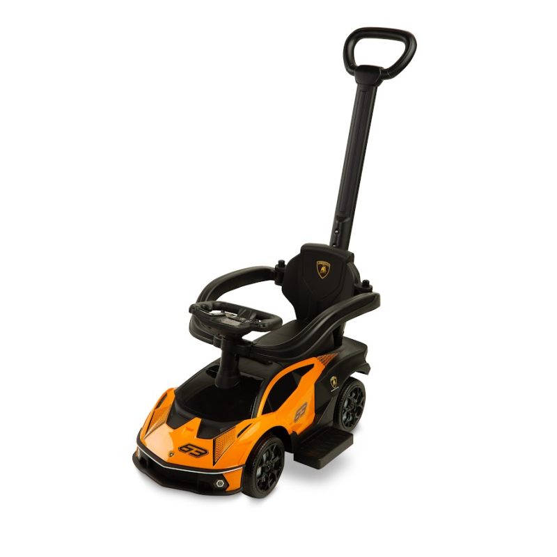 Машинка для катання Caretero (Toyz) Lamborghini Essenza Orange з батьківською ручкою