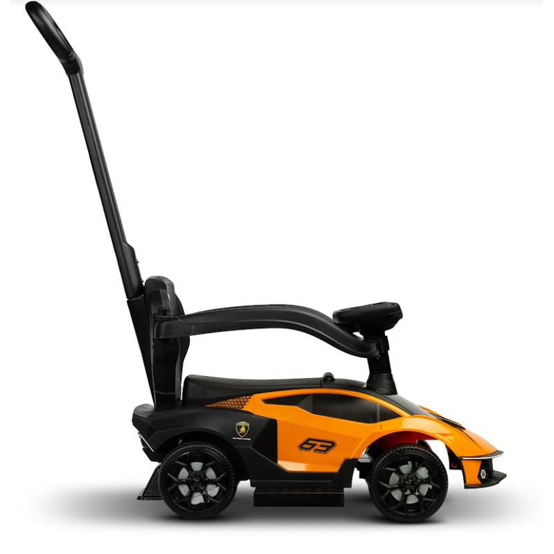 Машинка для катання Caretero (Toyz) Lamborghini Essenza Orange з батьківською ручкою