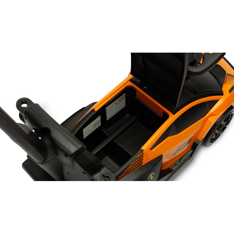 Машинка для катання Caretero (Toyz) Lamborghini Essenza Orange з батьківською ручкою