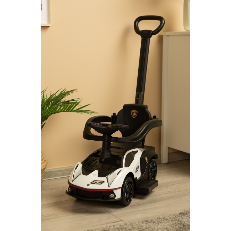 Машинка для катання Caretero (Toyz) Lamborghini Essenza White з батьківською ручкою