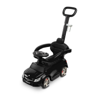 Машинка для катання Caretero (Toyz) Mercedes AMG C63 з батьківською ручкою Black