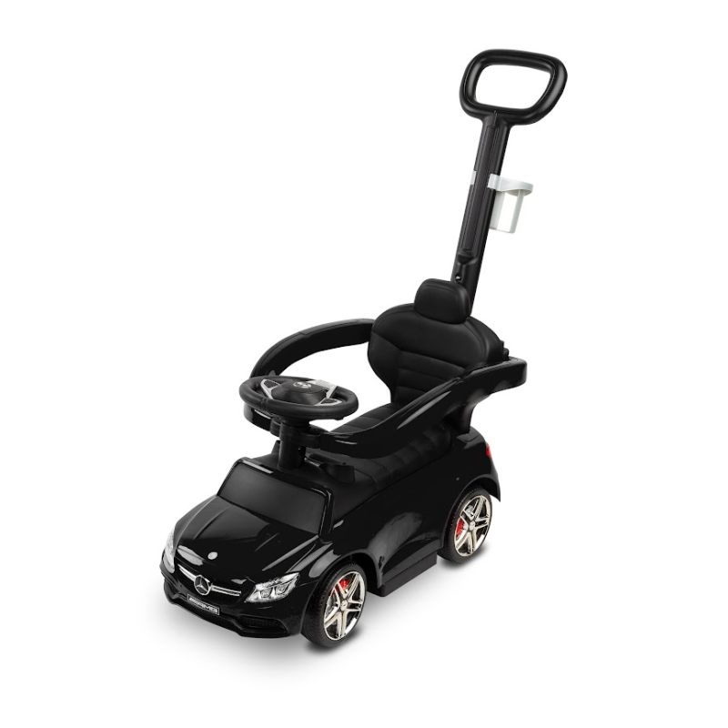 Машинка для катання Caretero (Toyz) Mercedes AMG C63 з батьківською ручкою Black