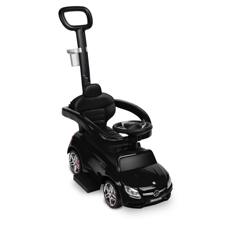 Машинка для катання Caretero (Toyz) Mercedes AMG C63 з батьківською ручкою Black
