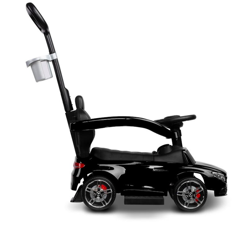 Машинка для катання Caretero (Toyz) Mercedes AMG C63 з батьківською ручкою Black