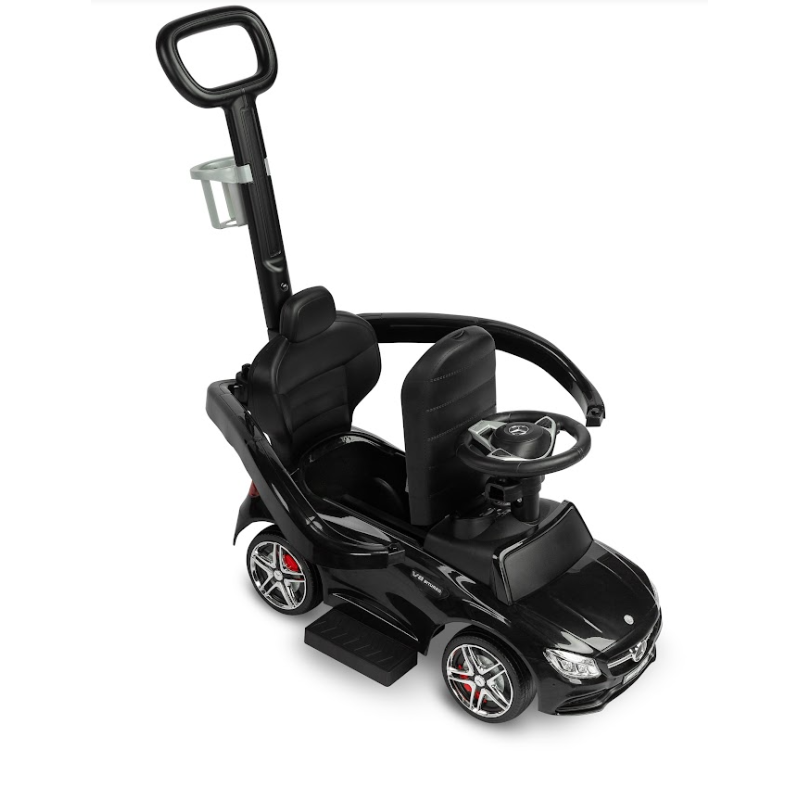 Машинка для катання Caretero (Toyz) Mercedes AMG C63 з батьківською ручкою Black