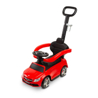 Машинка для катання Caretero (Toyz) Mercedes AMG C63 з батьківською ручкою Red