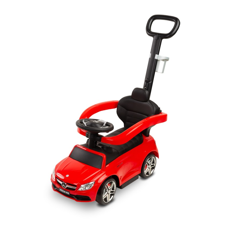 Машинка для катання Caretero (Toyz) Mercedes AMG C63 з батьківською ручкою Red