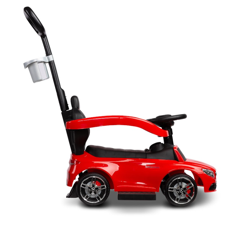 Машинка для катання Caretero (Toyz) Mercedes AMG C63 з батьківською ручкою Red