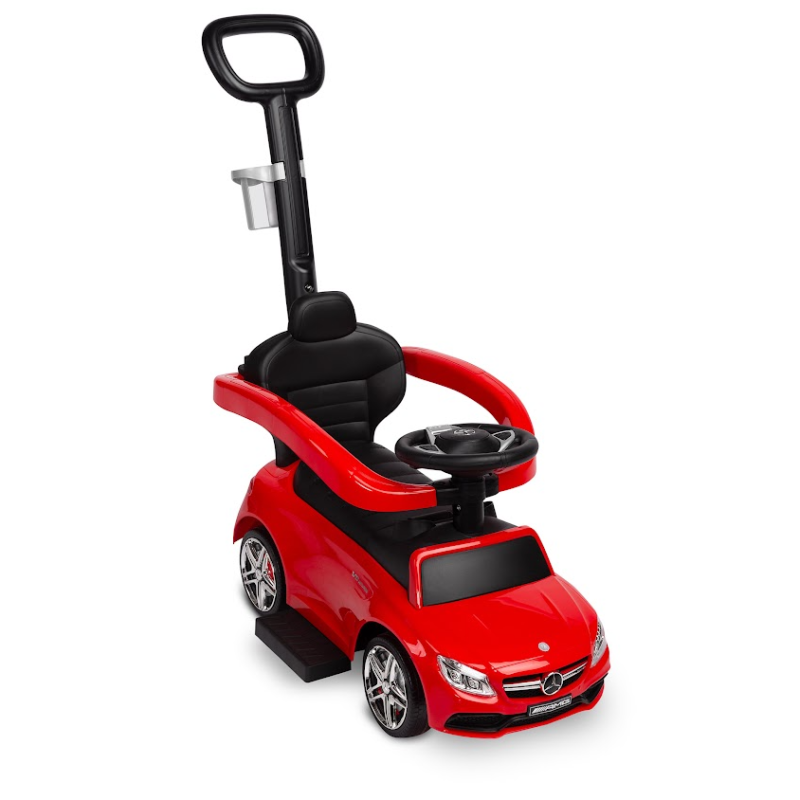 Машинка для катання Caretero (Toyz) Mercedes AMG C63 з батьківською ручкою Red