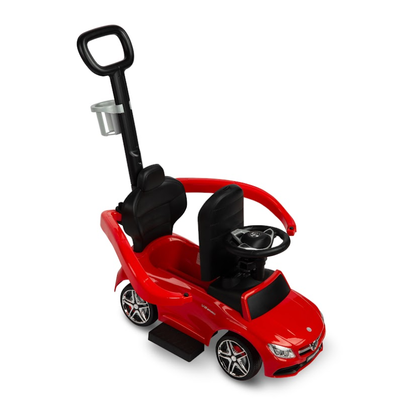 Машинка для катання Caretero (Toyz) Mercedes AMG C63 з батьківською ручкою Red