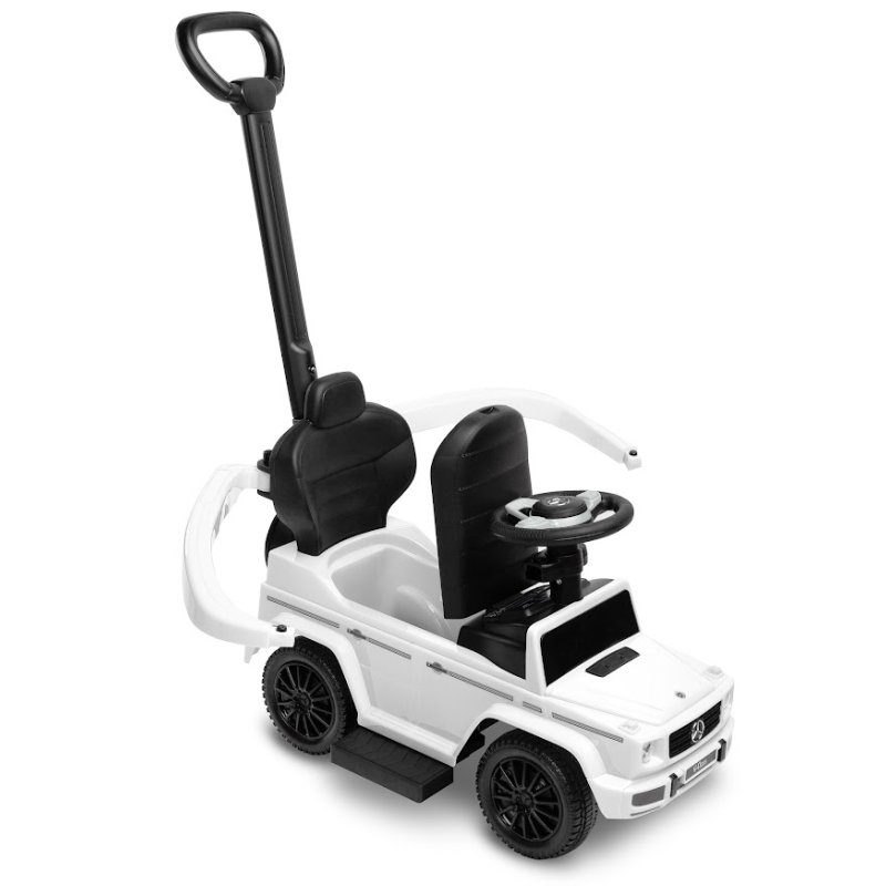 Машинка для катання Caretero (Toyz) Mercedes G350 D з батьківською ручкою White