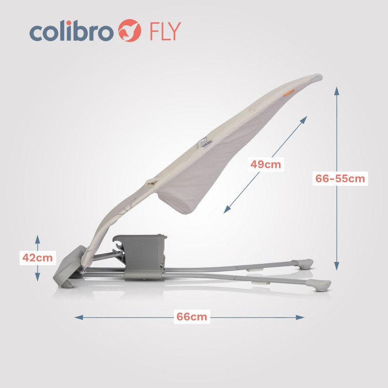 Дитячий шезлонг-гойдалка Colibro Fly Almond