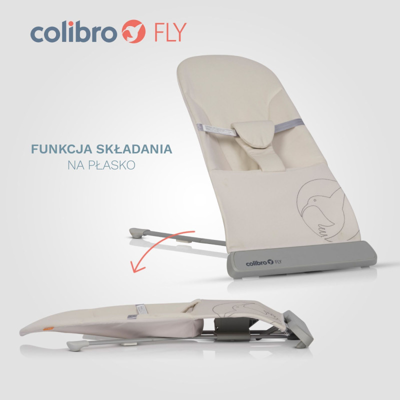Дитячий шезлонг-гойдалка Colibro Fly Almond