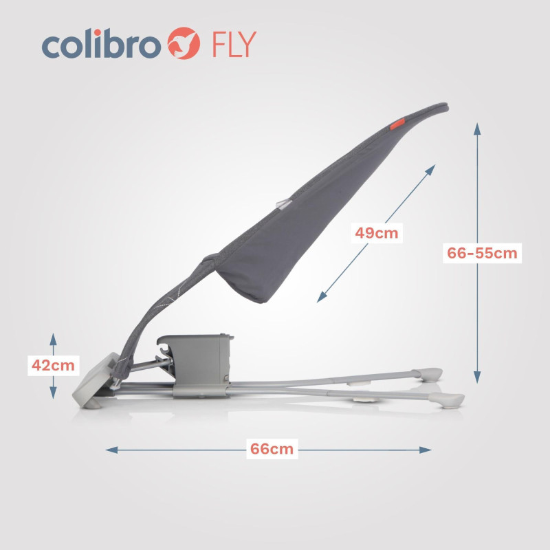 Дитячий шезлонг-гойдалка Colibro Fly Onyx