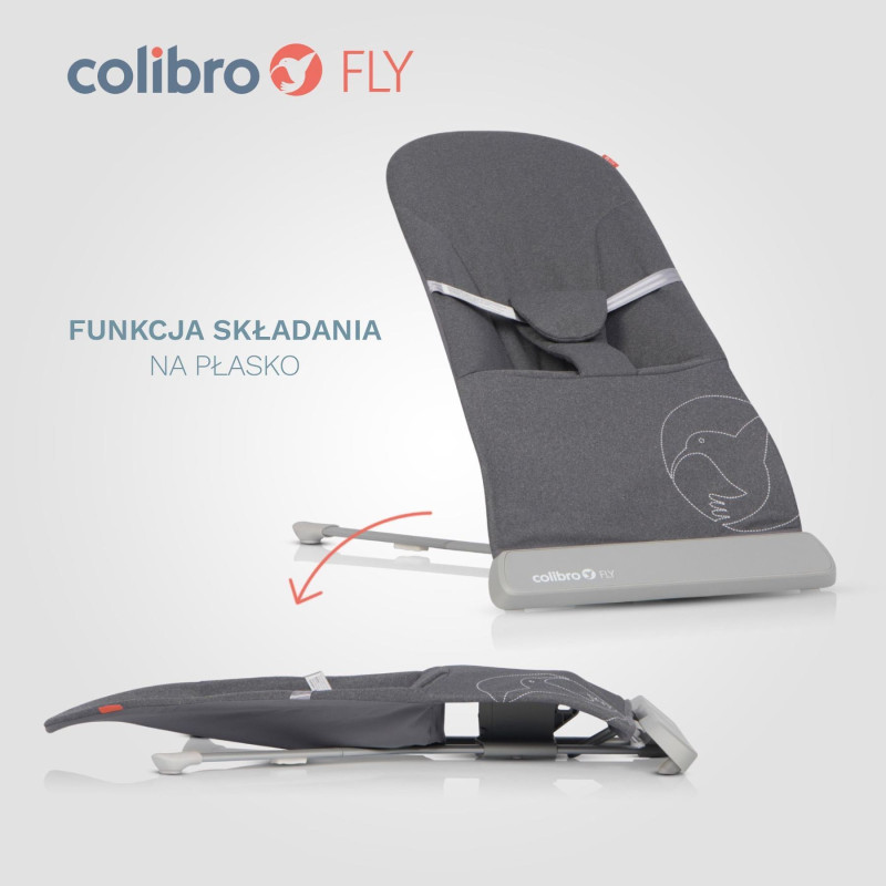 Дитячий шезлонг-гойдалка Colibro Fly Onyx