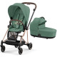 Коляска 2 в 1 Cybex Mios Rose gold Leaf green