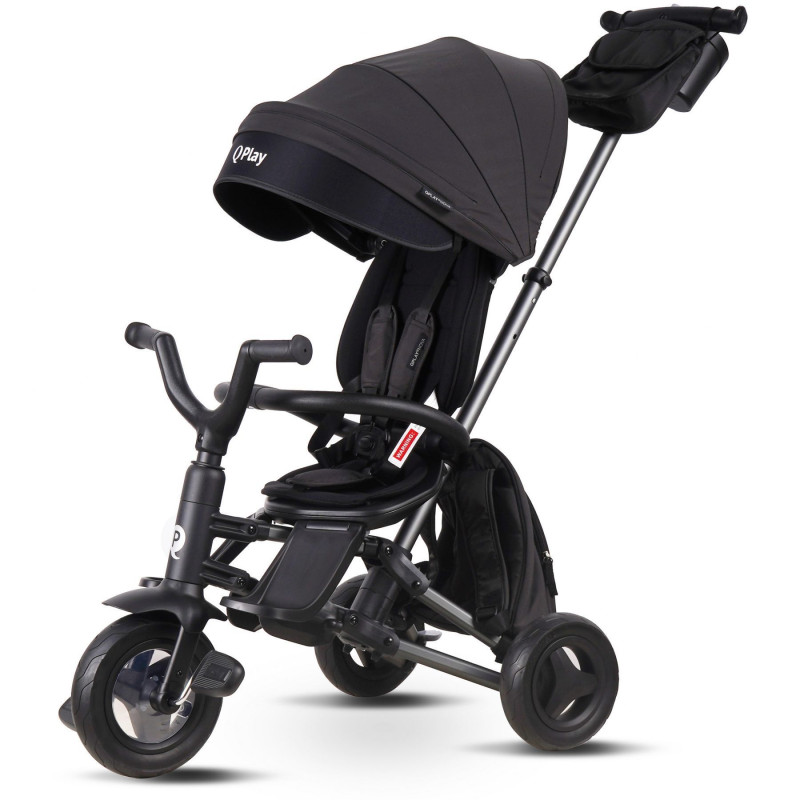 Велосипед складаний триколісний дитячий Qplay Nova+ Rubber Exclusive Black