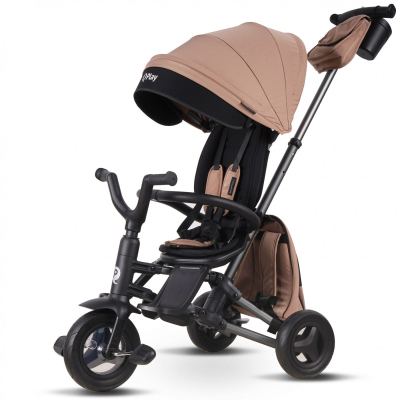 Велосипед складаний триколісний дитячий Qplay Nova+ Rubber Exclusive Brown