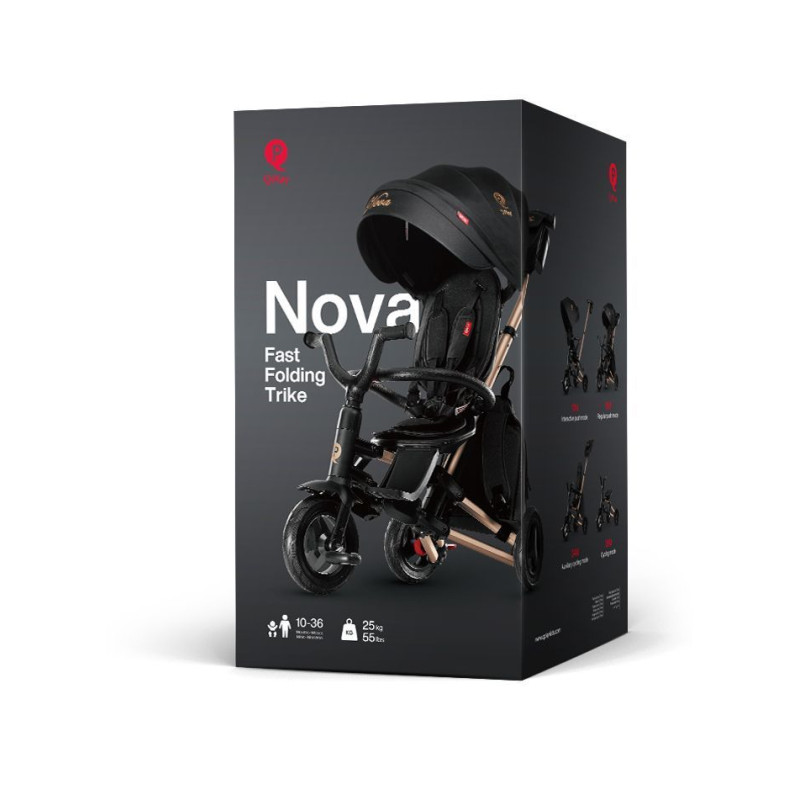 Велосипед складаний триколісний дитячий Qplay Nova+ Rubber Gold