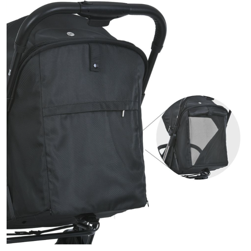 Коляска дитяча ElCamino ME 1129 LINK Black Striped