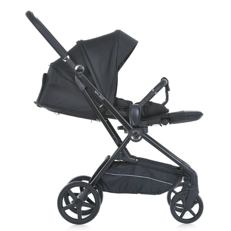 Коляска дитяча ElCamino ME 1138 SPIN 360 Black