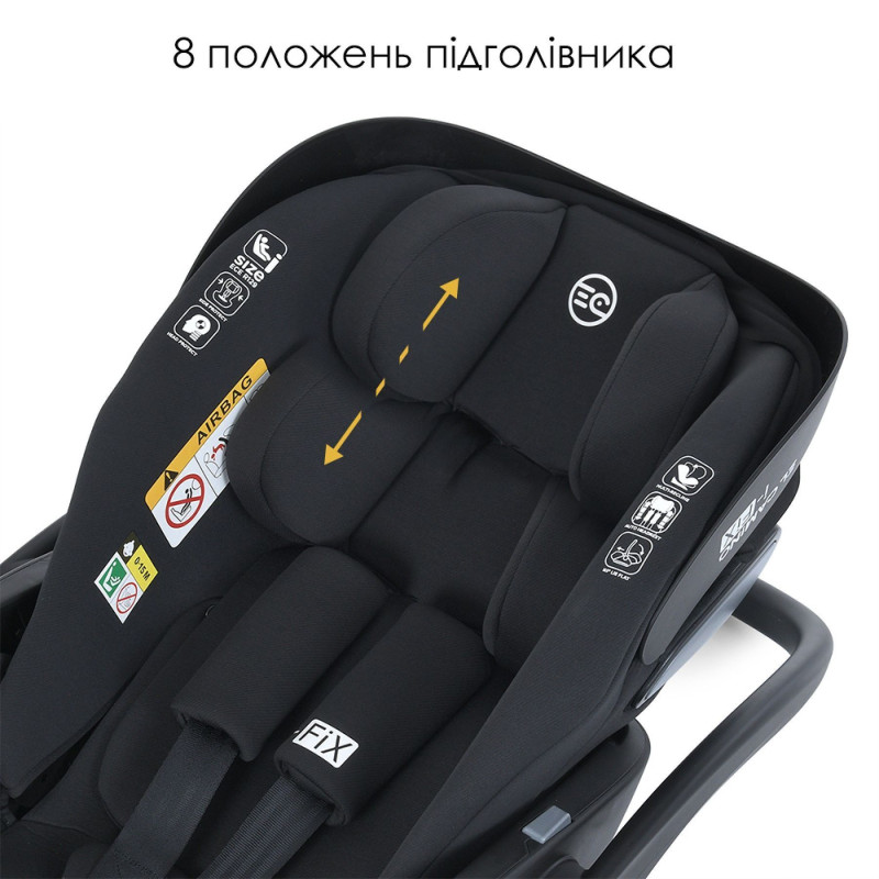 Автокрісло ElCamino i-Fix ME 1110 Jet Black