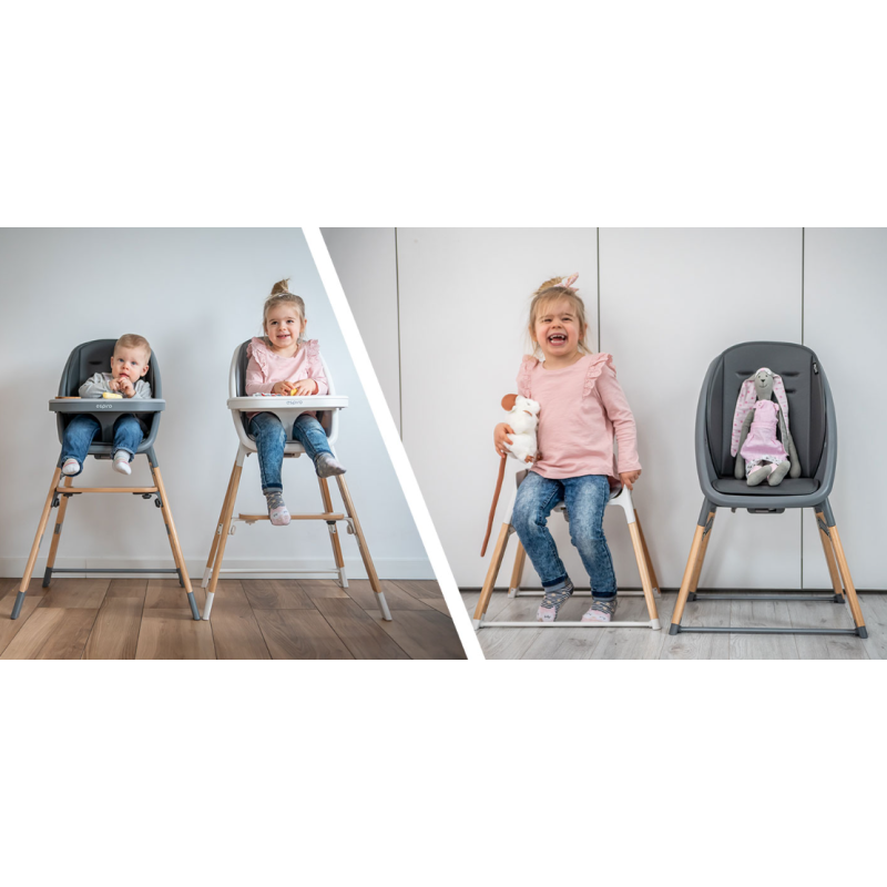 Стільчик для годування ESPIRO SENSE 27 WHITE GRAY