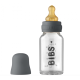 Скляна дитяча пляшечка BIBS Baby Glass Bottle повний комплект 110 мл – Iron
