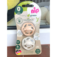 Пустушка кругла для новонароджених NIP (Тілесний/Крем) (латекс) (від 0 до 2м)