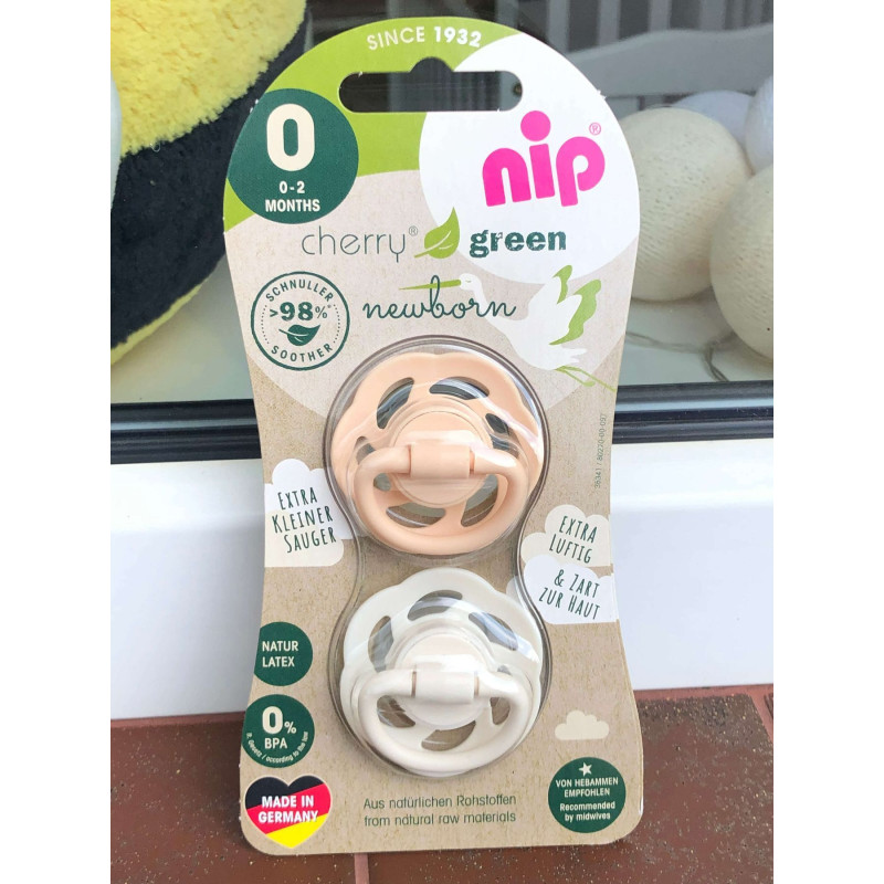 Пустушка кругла для новонароджених NIP (Тілесний/Крем) (латекс) (від 0 до 2м)